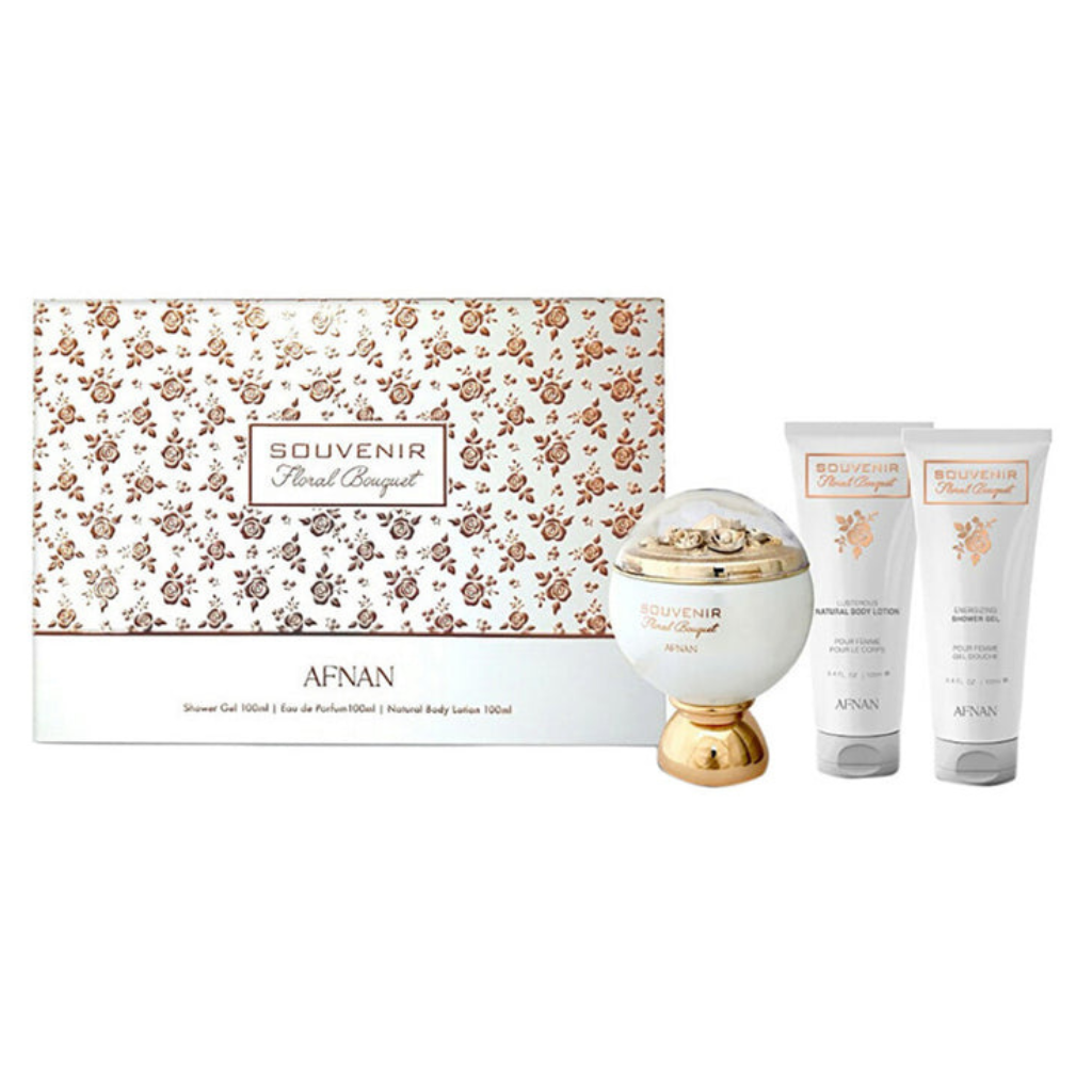 Afnan Souvenir Floral Bouquet  EDP 3pcset
