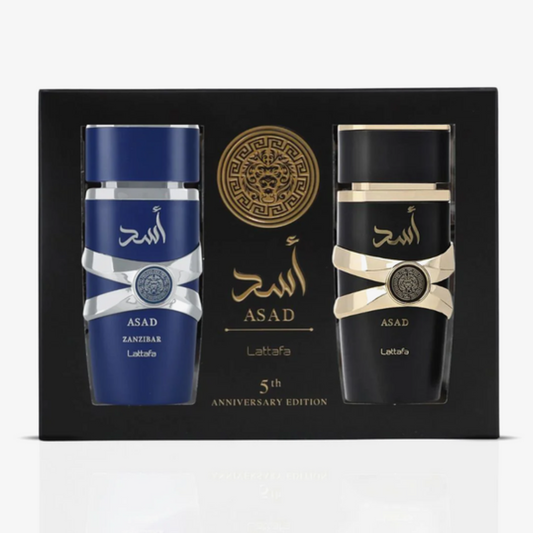 Lattafa Asad 5th Anniversary 2 Pcs Gift Set Asad And Zanzibar