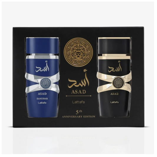 Lattafa Asad 5th Anniversary 2 Pcs Gift Set Asad And Zanzibar
